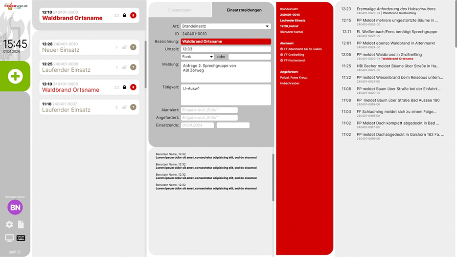 BFV Liezen Dienstjournal Konzept und Design